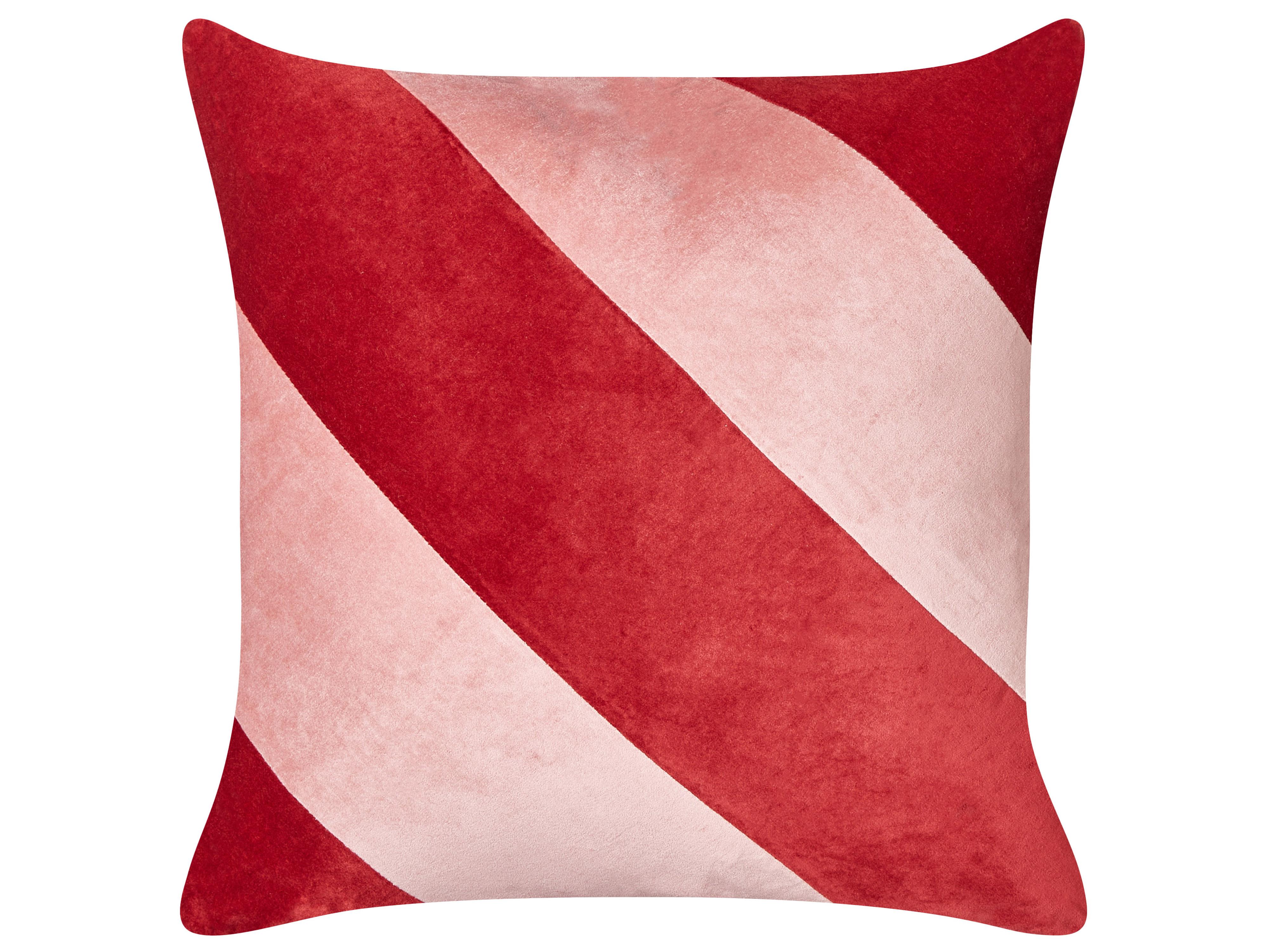 Set van 2 sierkussens BORONIA Katoen 45 x 45 cm Rood kerstmotief