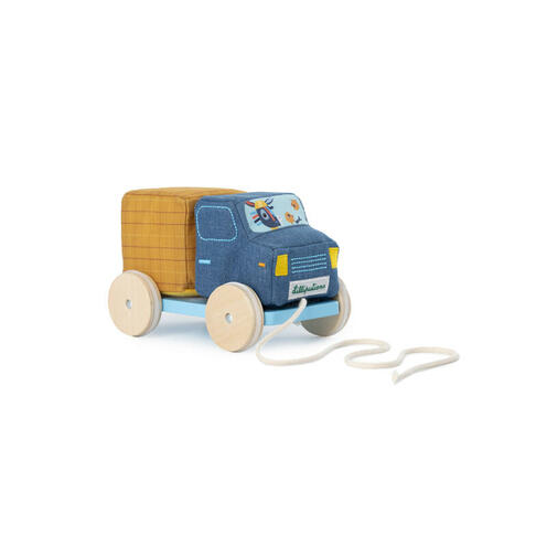 Camion toupie à tirer - Bleu - LILLIPUTIENS