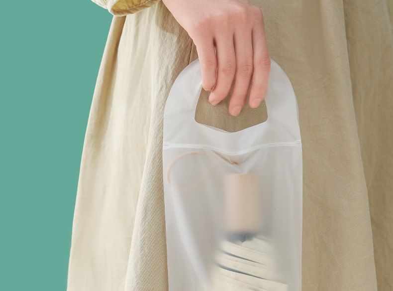 Caraboomie - 10-delige wegwerpbare compacte paraplu-tas van plastic