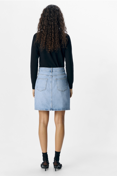 Object blauwe dames rok