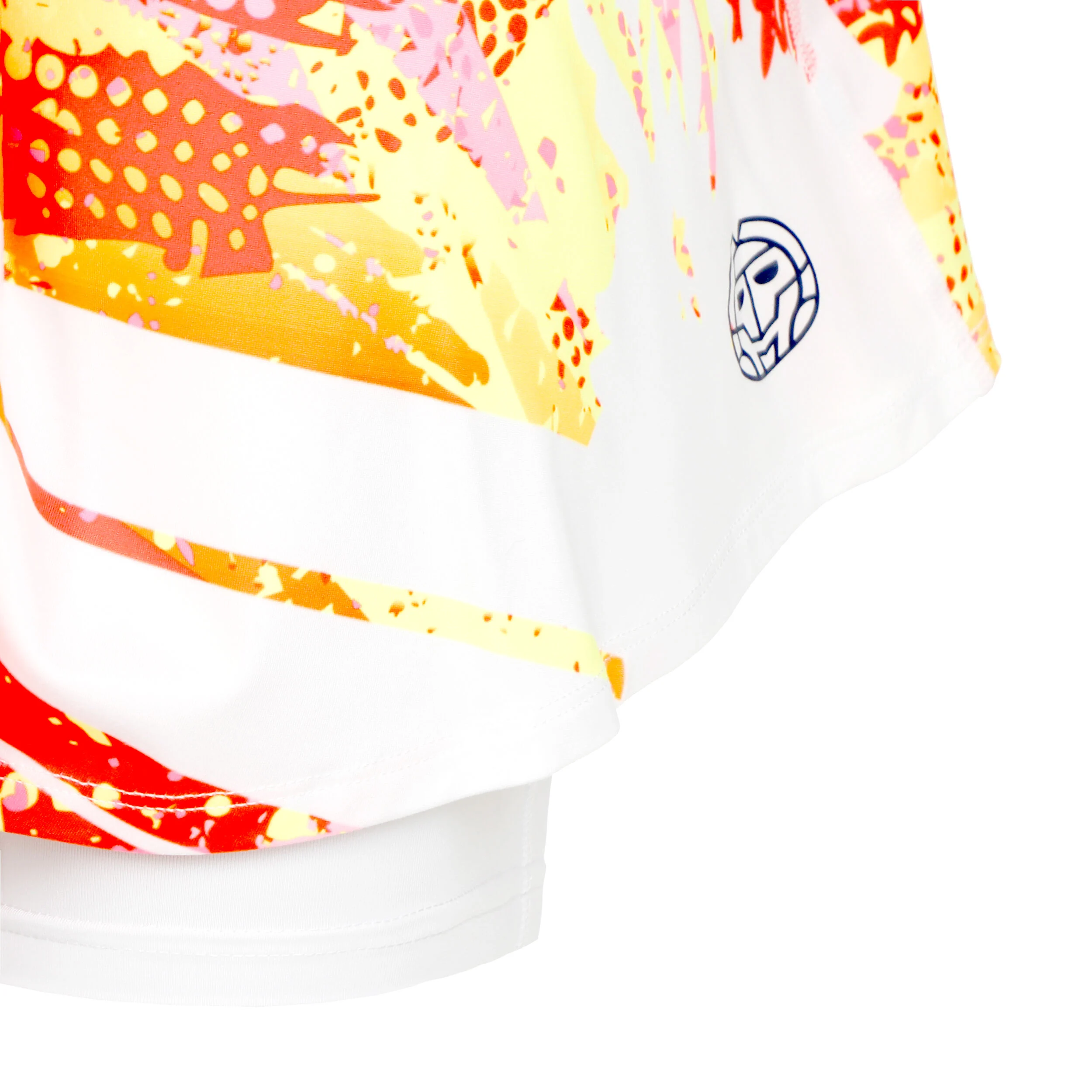 BIDI BADU Wild Arts Printed Wavy Jupe Femmes - Blanc , Multicouleur