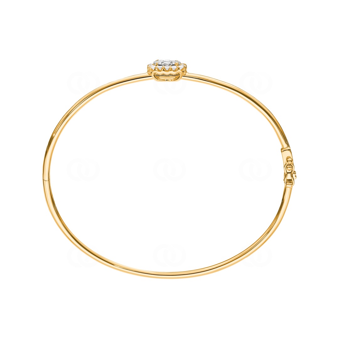 0.50 Karat Diamantarmreif oval 750/18 K Gelbgold