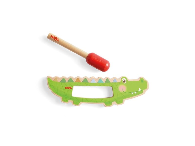 Haba Musikinstrument Guiro Krokodil Musikspielzeug aus Holz