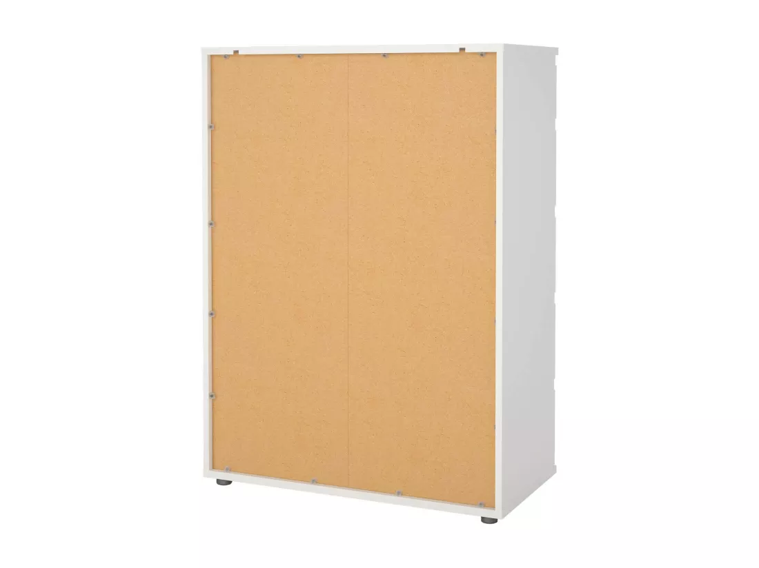 Commode Dricc, Commode polyvalente, Commode de chambre, Meuble avec tiroirs, 77x40 h107 cm, Blanc