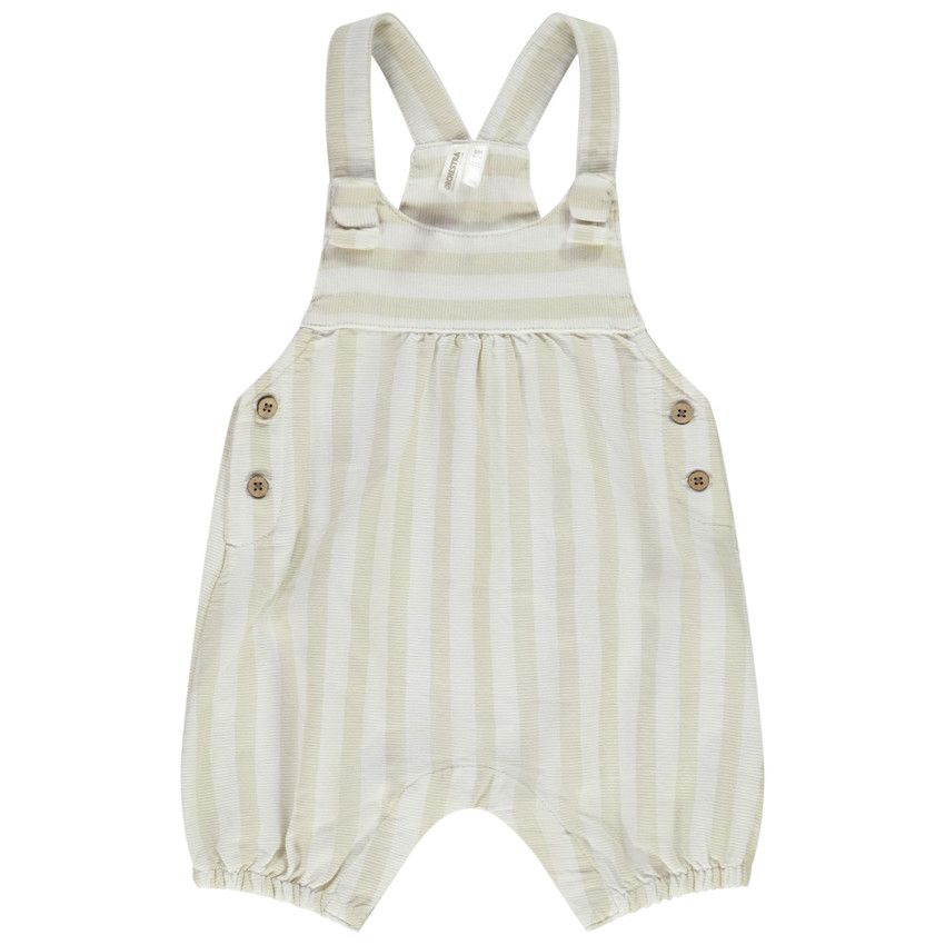 Barboteuse en coton à rayures pour bébé - Ecru