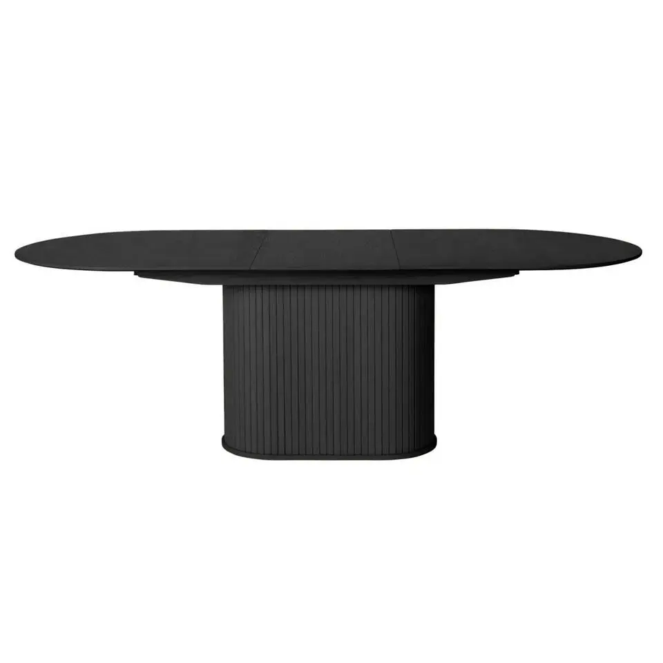 Nordic Home - Amie uitschuifbare eettafel 95x180-230 cm ovaal - zwart
