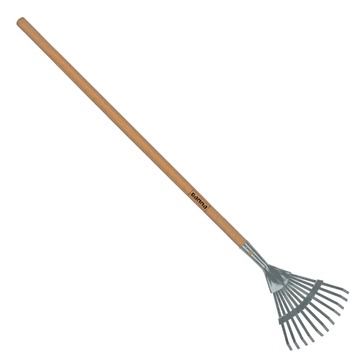 GAMMA gazonhark mini grijs staal/hout 75 cm