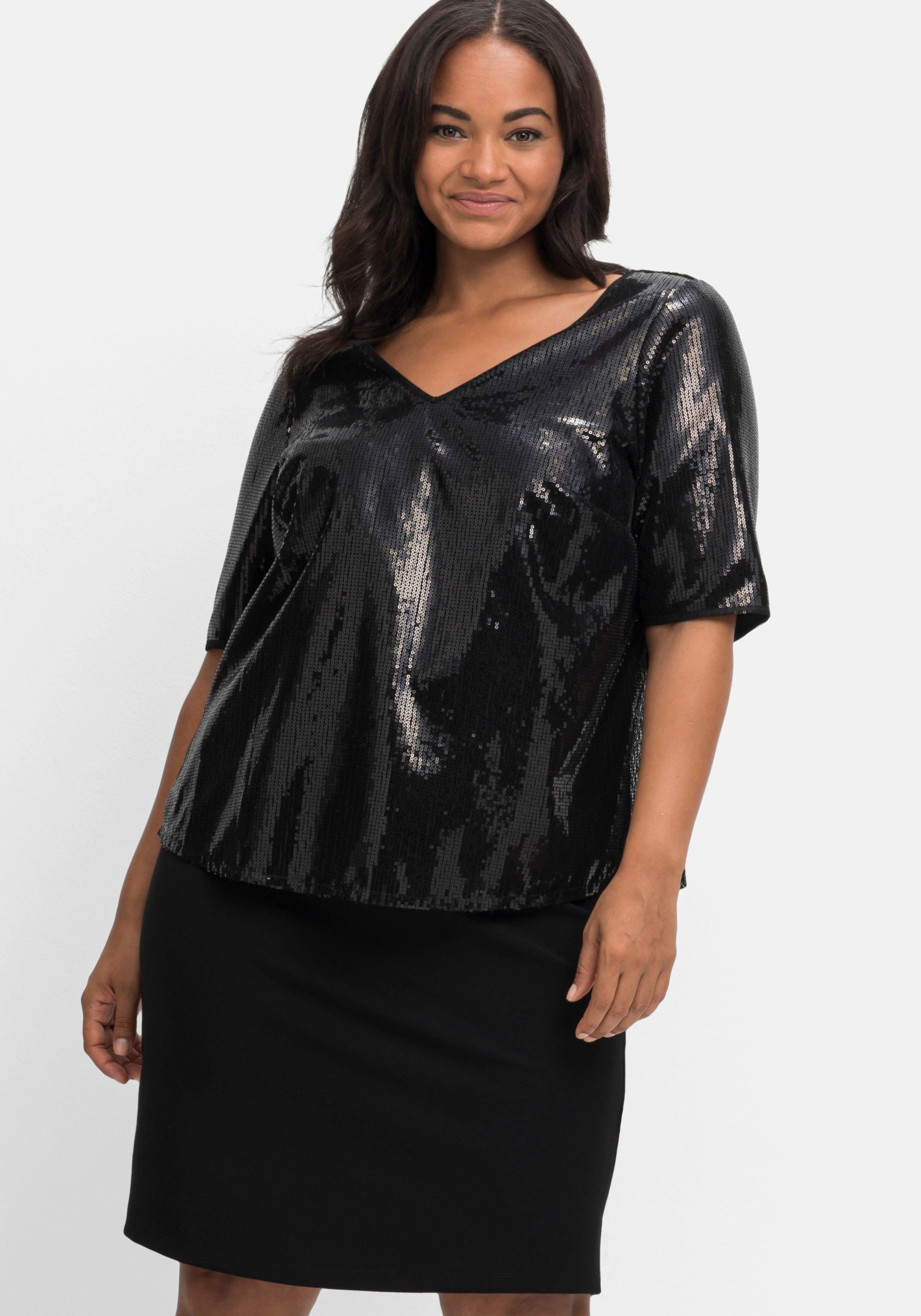 Cocktailkleid im Lagenlook mit Pailletten