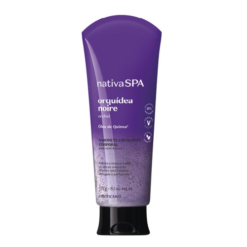 O Boticário Nativa Spa Orquídea Noire Sabonete Corporal Esfoliante 175ml