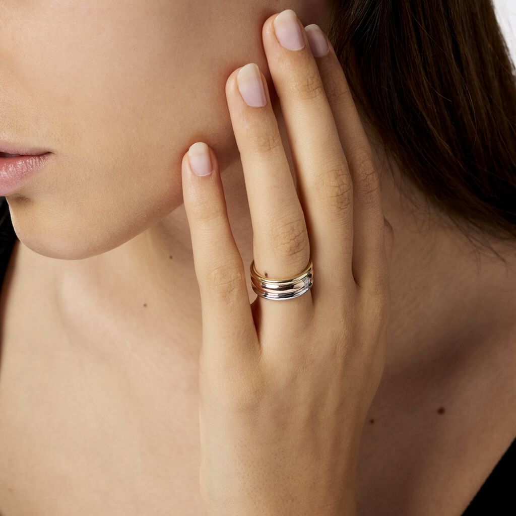 Bague Hajila Or Tricolore Diamant