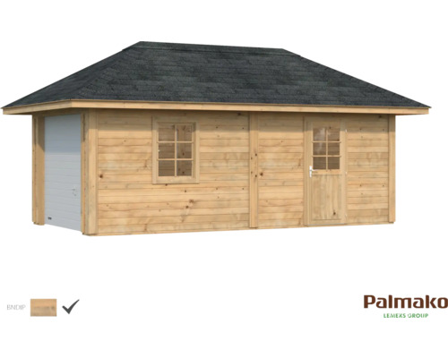 Garage Palmako Bianca 16,6 m² Set 12 300 x 588 cm bruin gegrond
