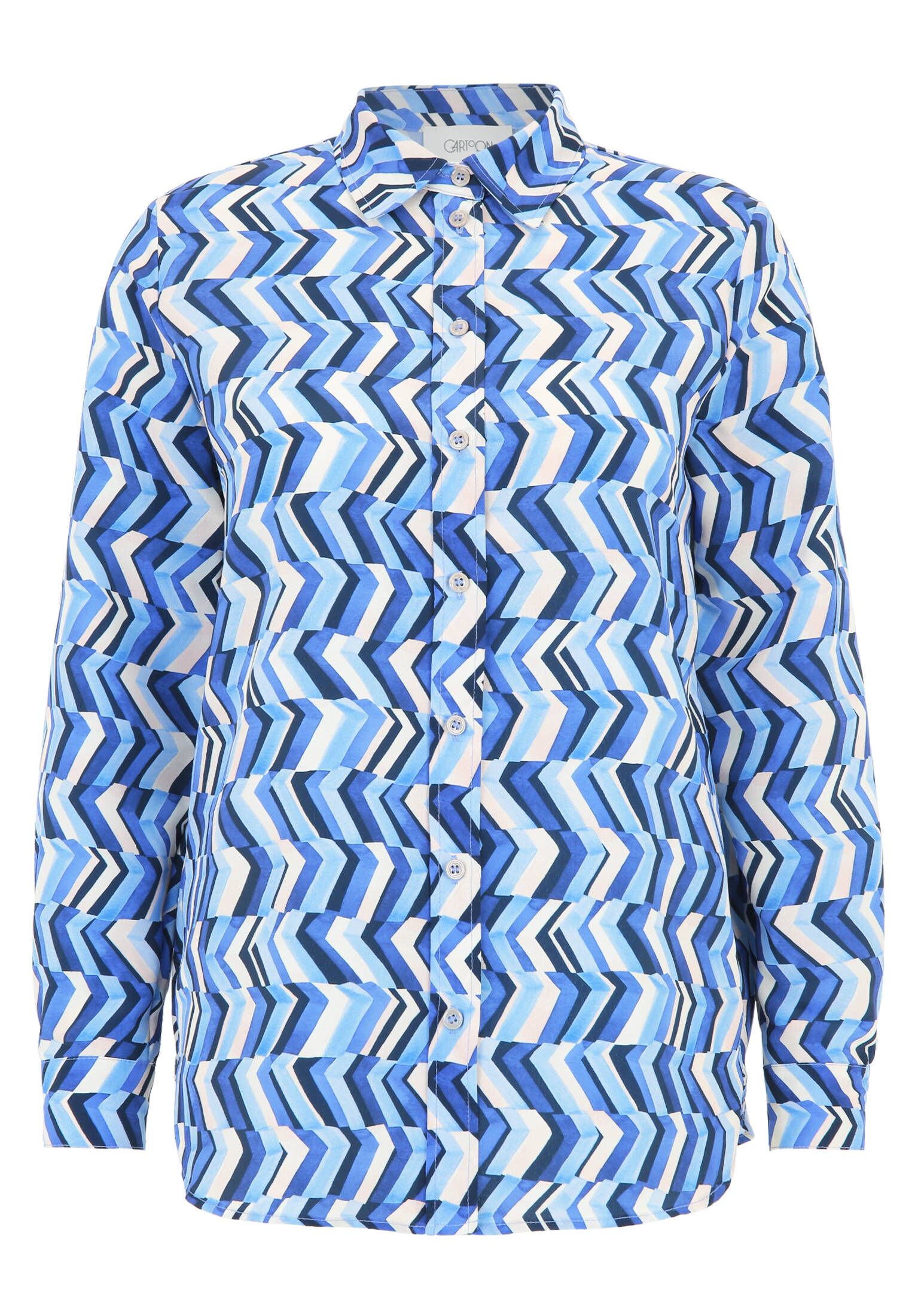 Cartoon| Damen Hemdbluse mit Kragen