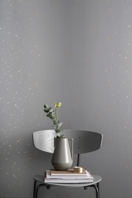 Ferm Living Herman stoel zwart, zwart onderstel