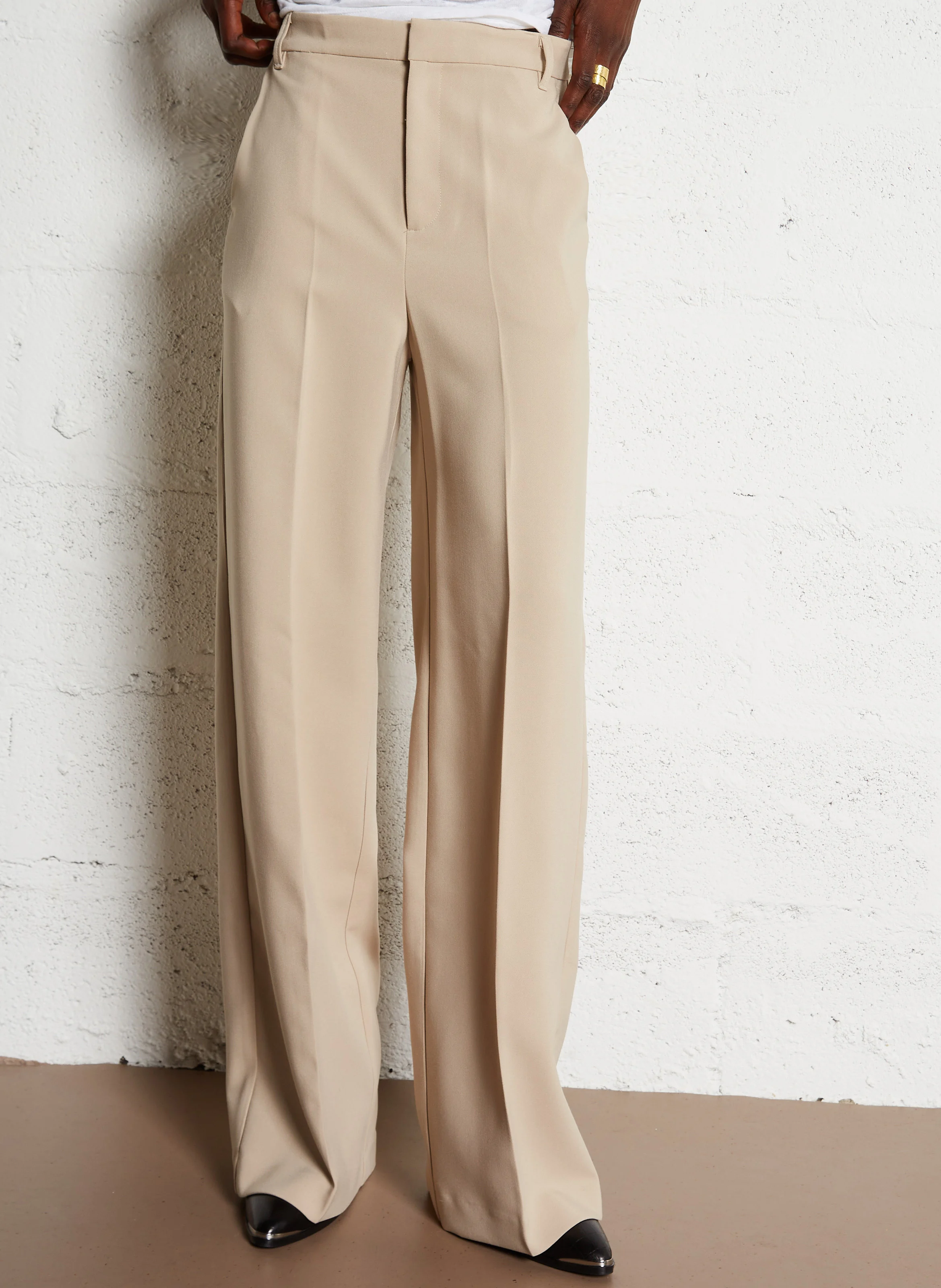 Pantalon de costume large | Beige