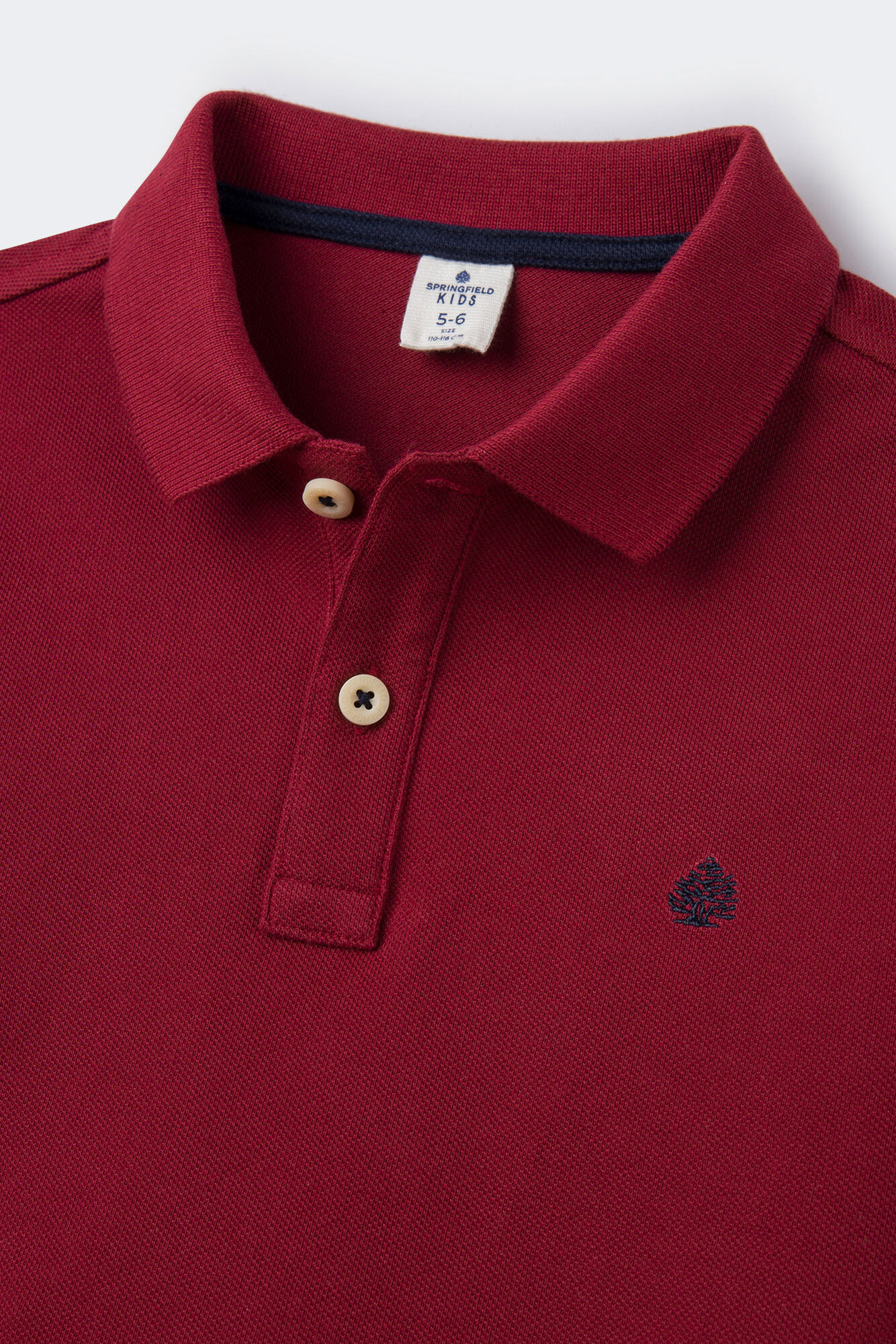 Camisa polo básica de manga comprida para meninos