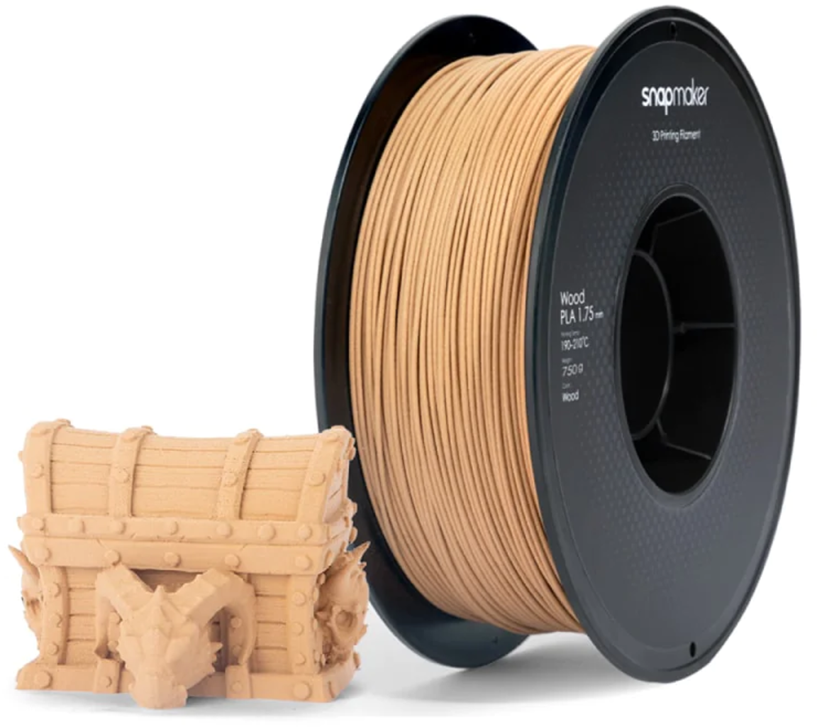 Snapmaker  PLA Wood, 1,75 mm / 750 g    Holzähnliches Material mit PLA-Eigenschaften