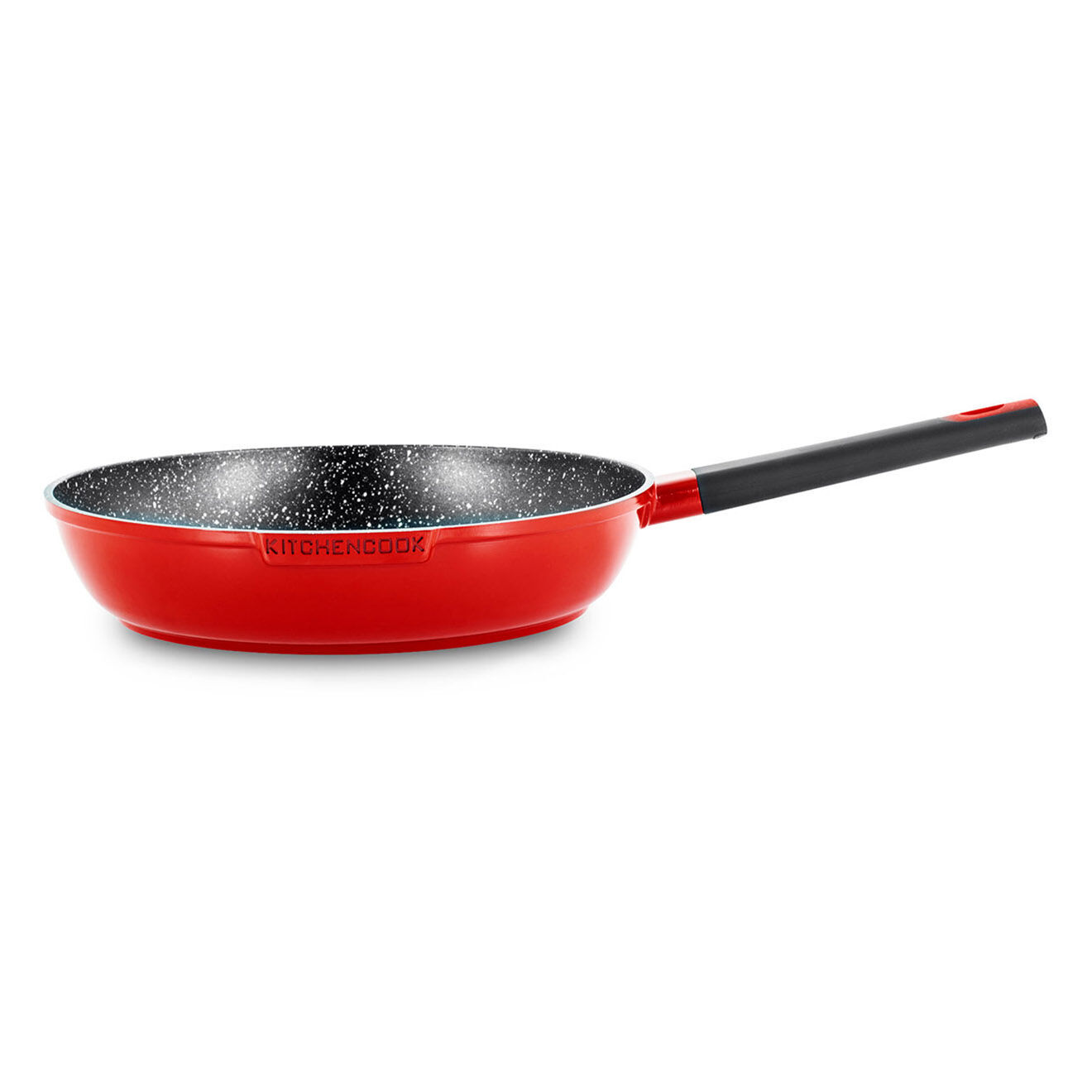 Kitchencook Poêle en fonte d'aluminium rouge - D.30 cm