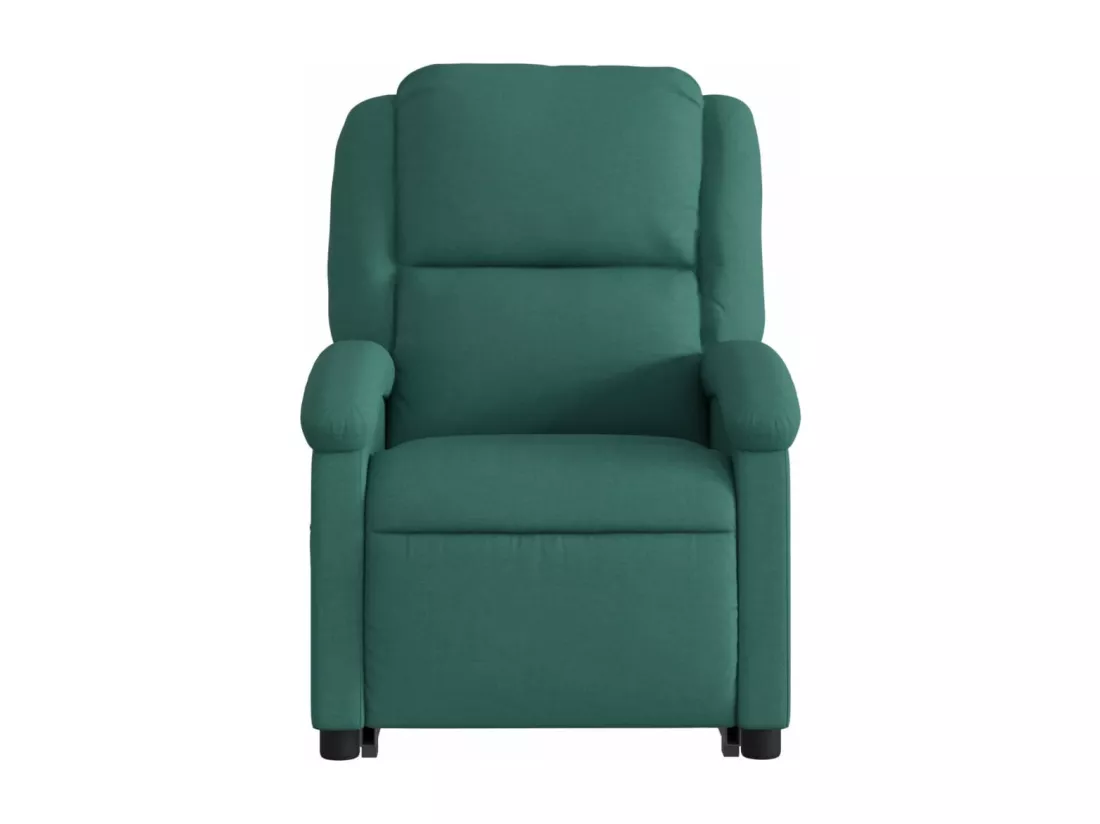 Fauteuil inclinable massant Vert foncé Tissu