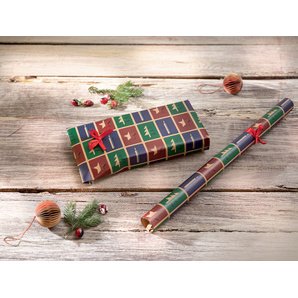 Papier cadeau de Noël 'Cut-out style', en rouleau