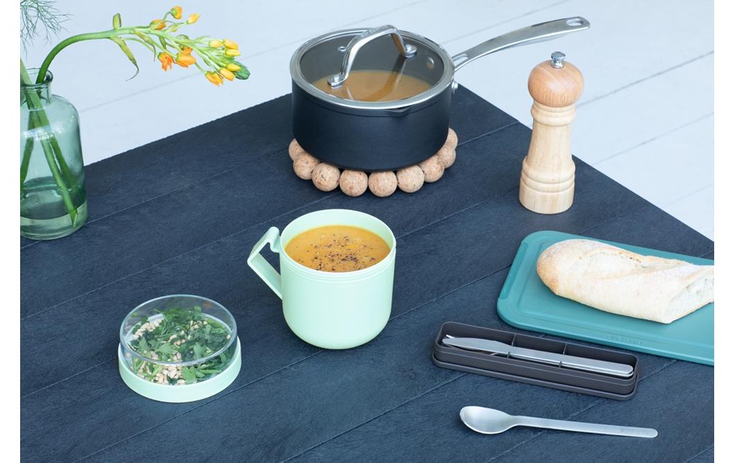 Suppenbehälter Make & Take 600 ml, HellgrünSuppentasse mit Henkel