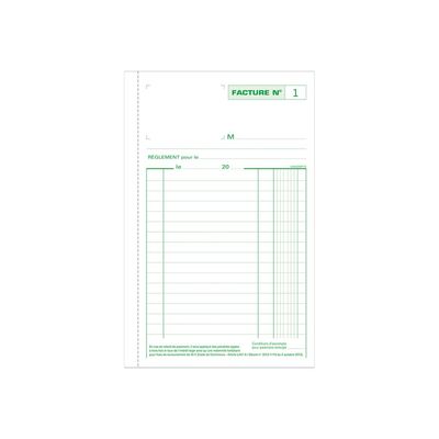 Exacompta - 10 Manifolds Carnets de factures - 50 dupli - 21 x 13,5 cm