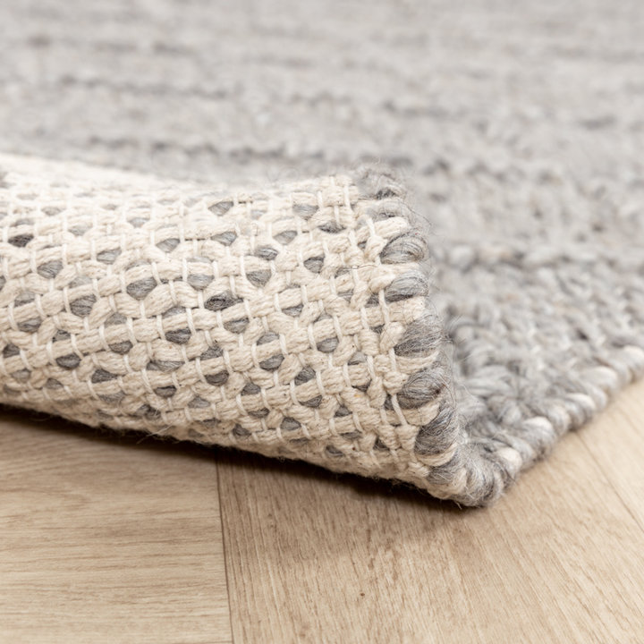 Wol gevlochten vloerkleed - Knit Grijs | Top kwaliteit