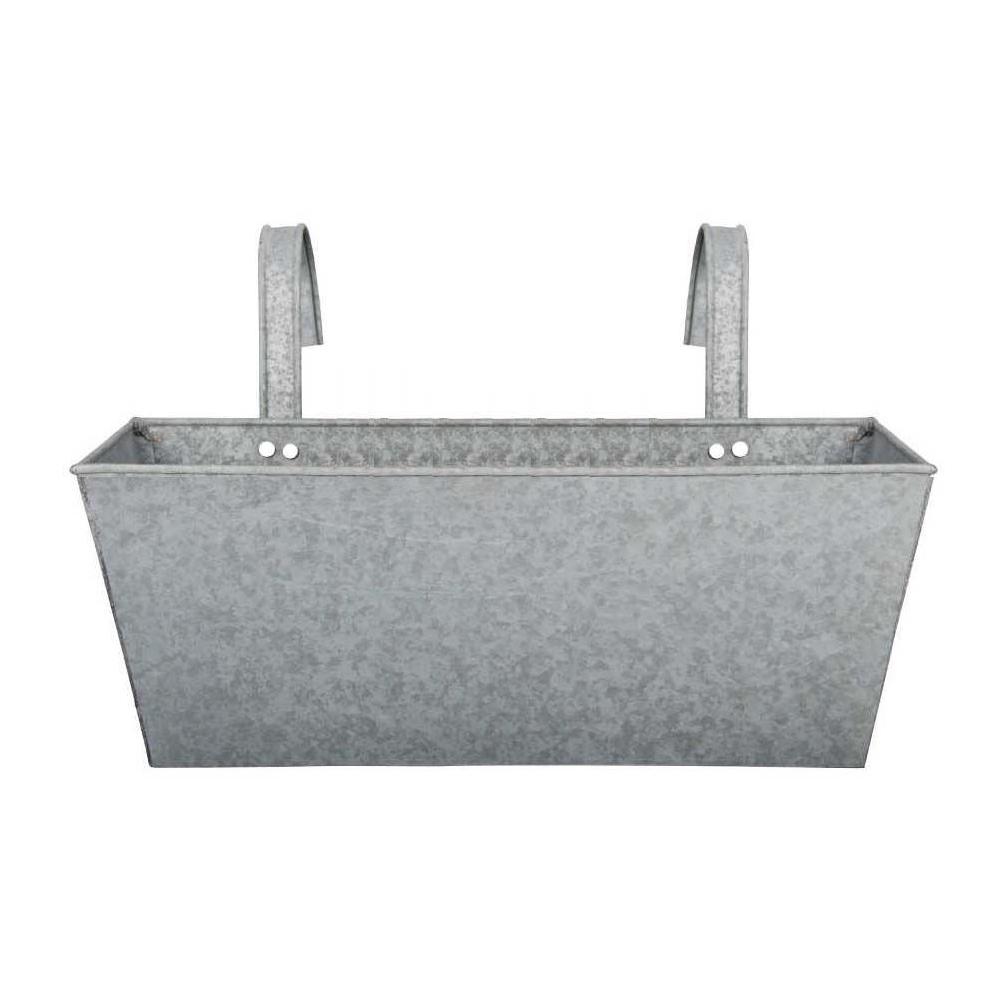 Jardinière balcon en zinc à suspendre (lot de 2)