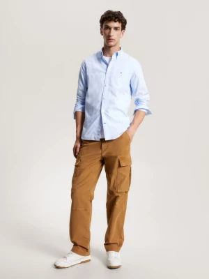 Camisa Oxford Slim Fit com Listras Tonais