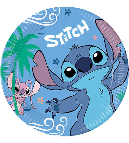 Decorata Party Pappteller - 8er-Pack - 23 cm - Stitch & Angel