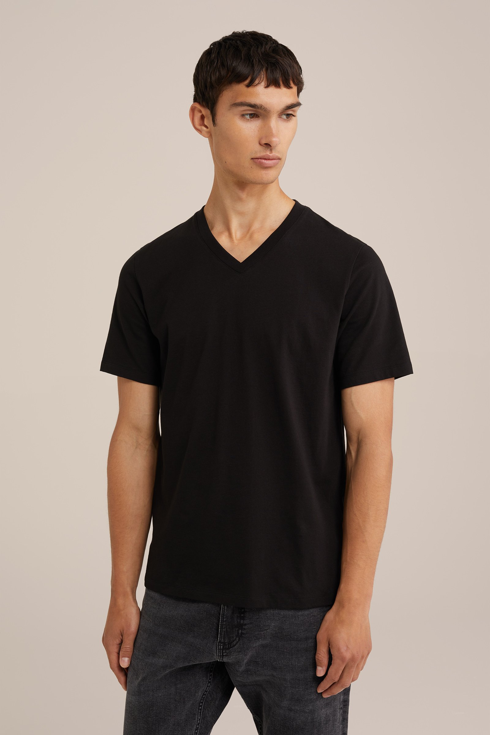 T-shirt van 100% katoen WE Fashion Zwart