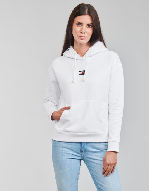 Tommy Jeans - TJW TOMMY CENTER BADGE HOODIE - Blanc