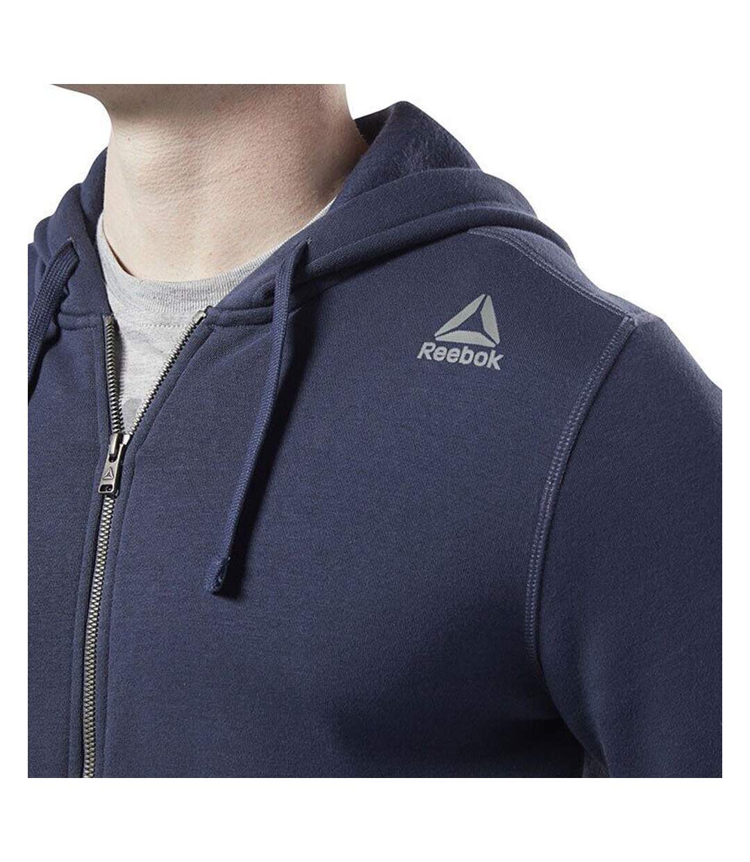 Sweat zippé bleu marine homme Reebok TE Fleece