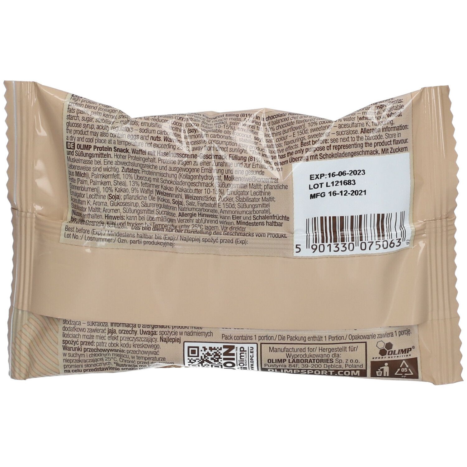 OLIMP® PROTEIN SNACK hazelnut cream