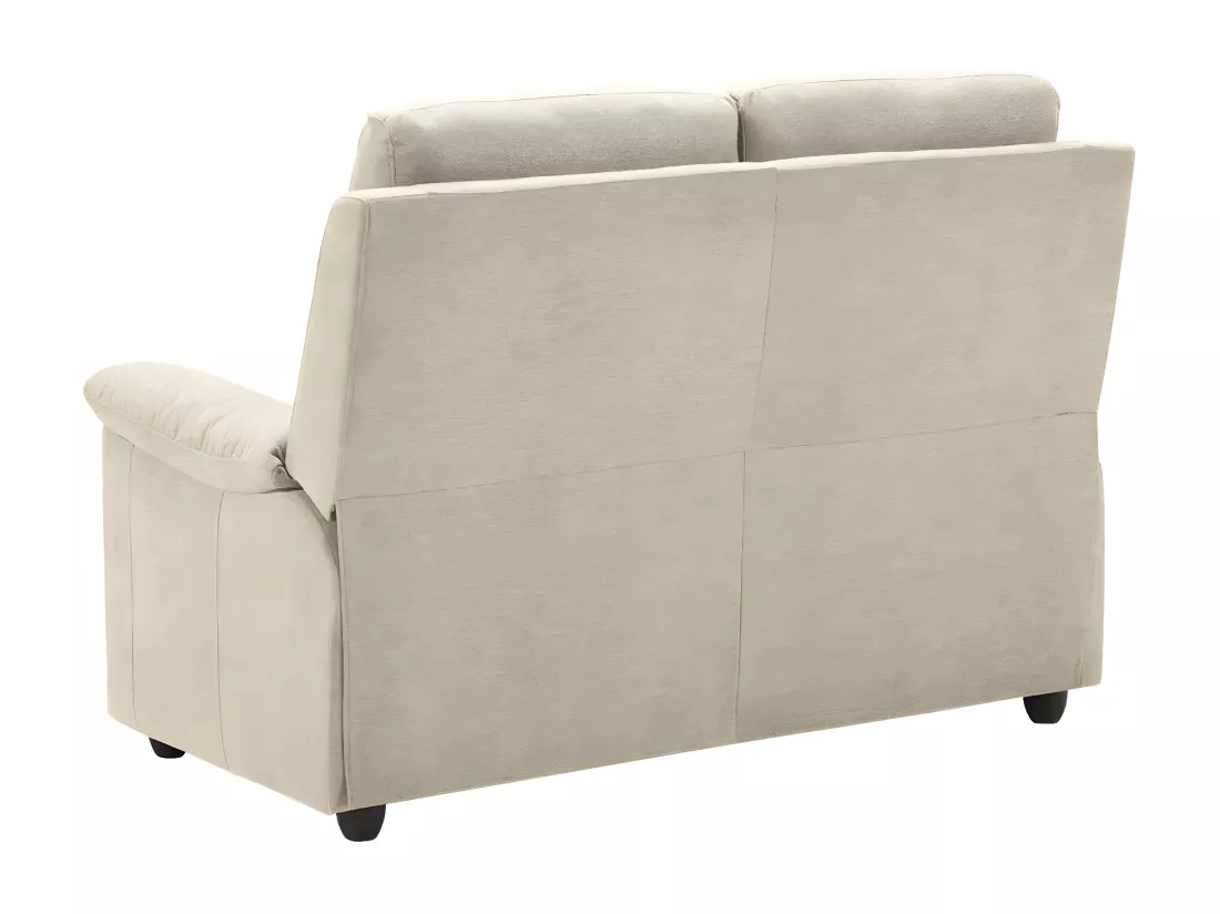 Canapé de relaxation en tissu Katika-Couleur Beige clair-Système Fixe - sans relax-2 places