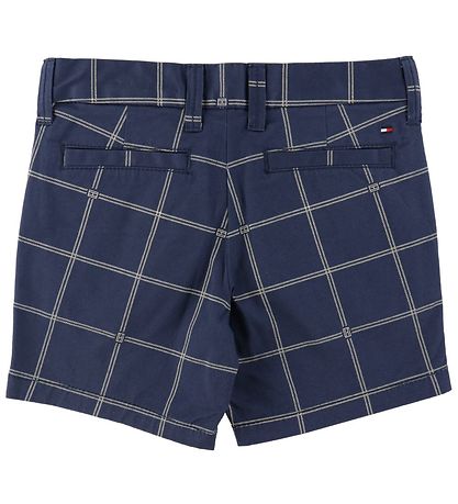 Tommy Hilfiger Shorts - Chino - Navy m. Karos