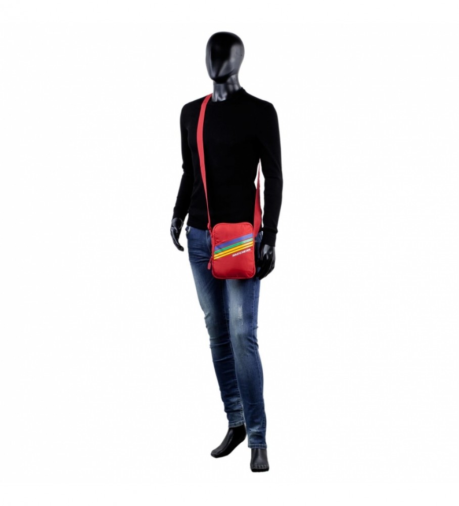 Bolsa de ombro unissex pequena Skechers S914 vermelha - 23 x 17 x 7 cm -