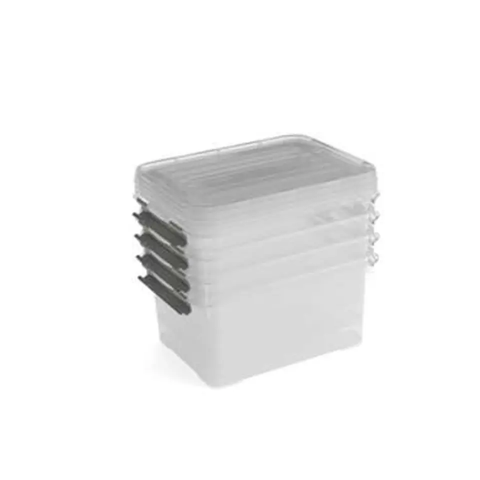 Curver Handy  Opbergbox - 15L - 4 stuks - Transparant met deksel