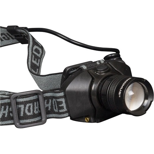 Lampe frontale - 200 lm - 5W - fonction focus - IP44 - noir