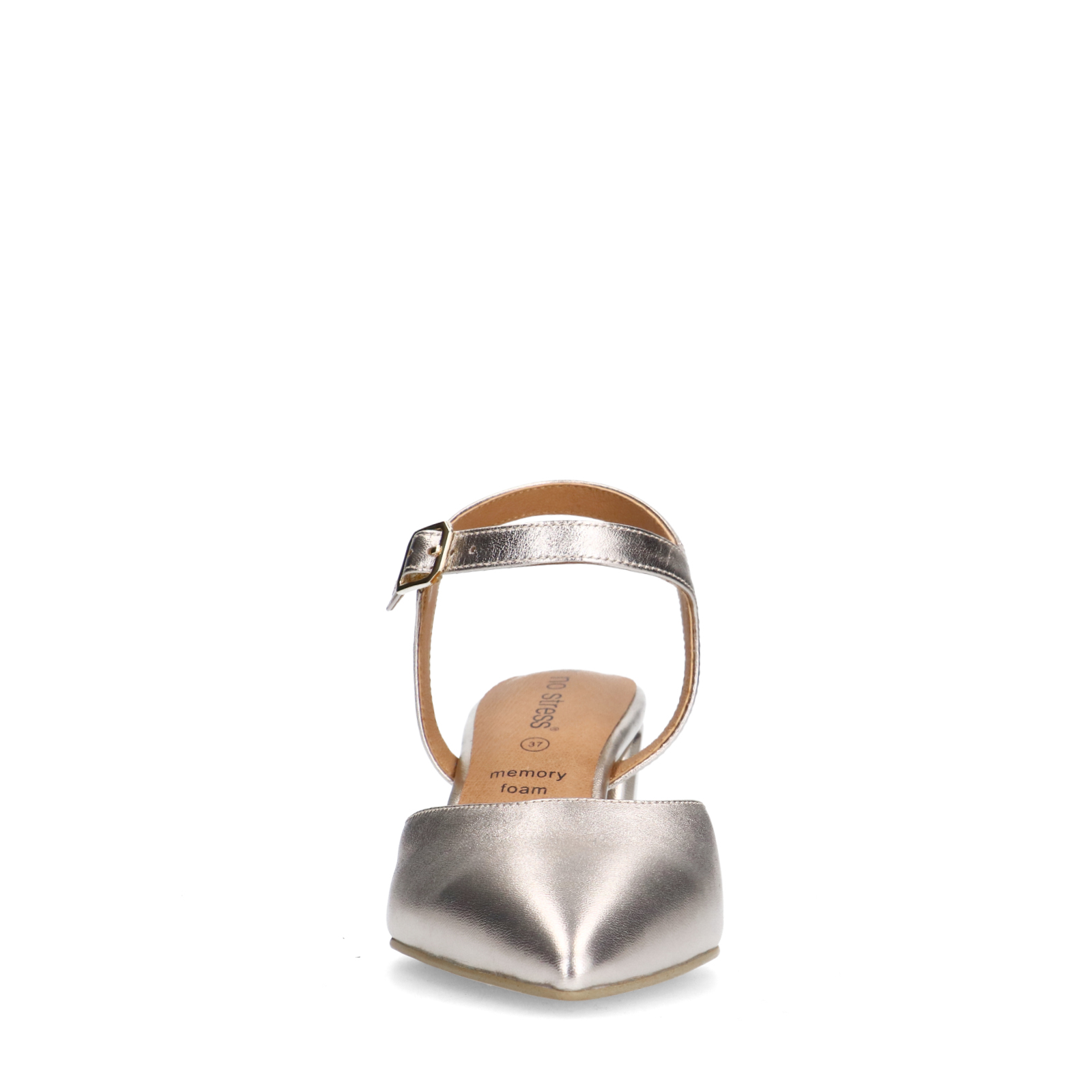 Goudkleurige leren slingbacks