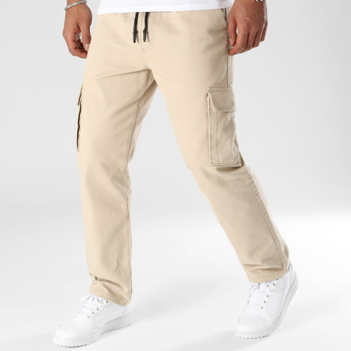 Pantalon Cargo Large Avec Poches 2925 Beige
