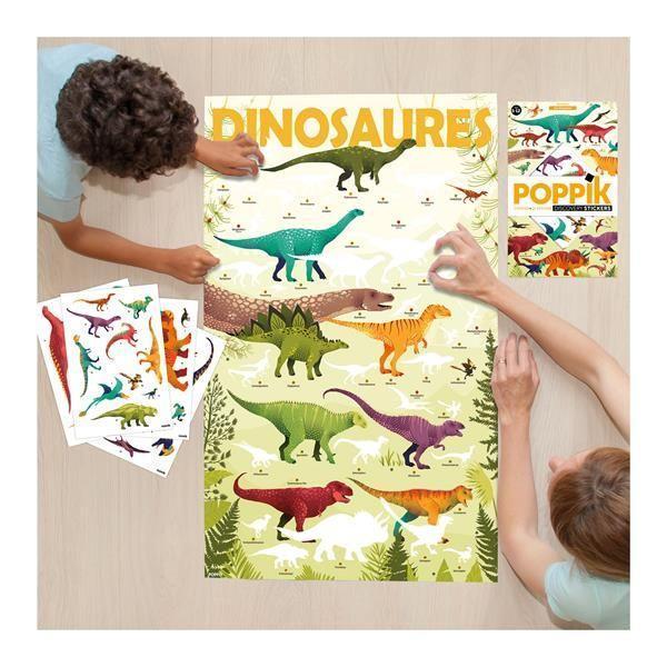 POPPIK Sticker Lernposter Dinosaurier