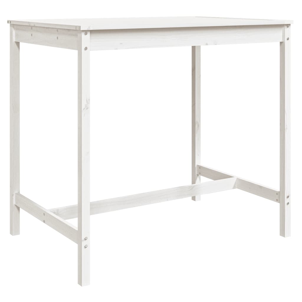 Ensemble de bar de jardin 5 pcs blanc bois massif de pin