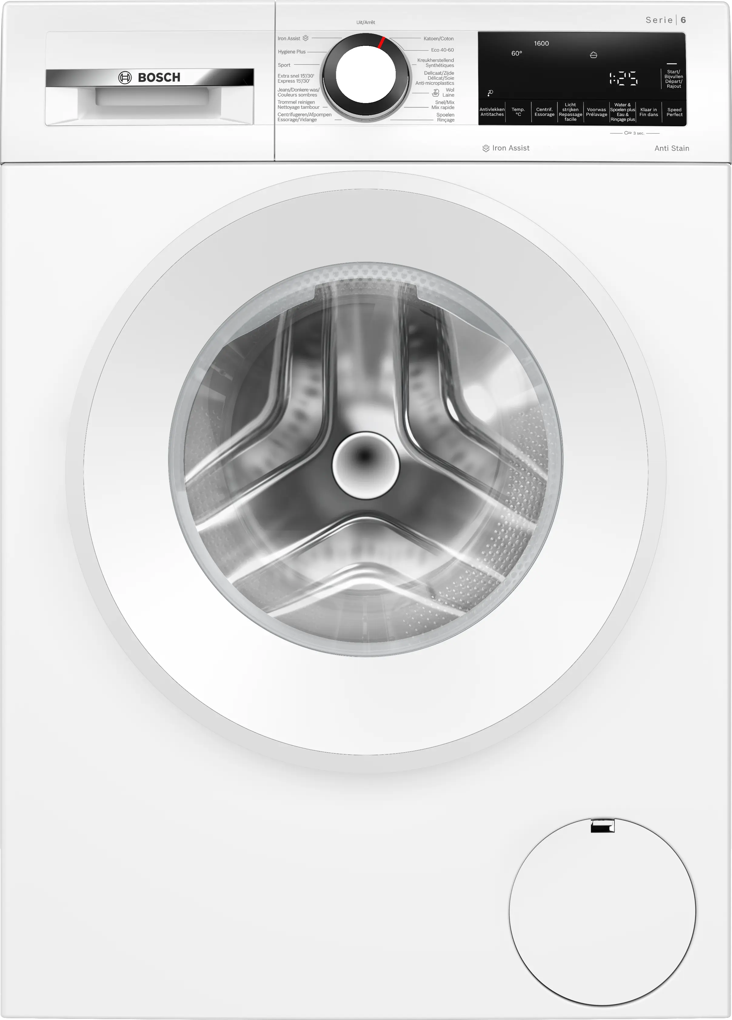 Serie 6 Wasmachine, voorlader 9 kg max. 1600 rpm