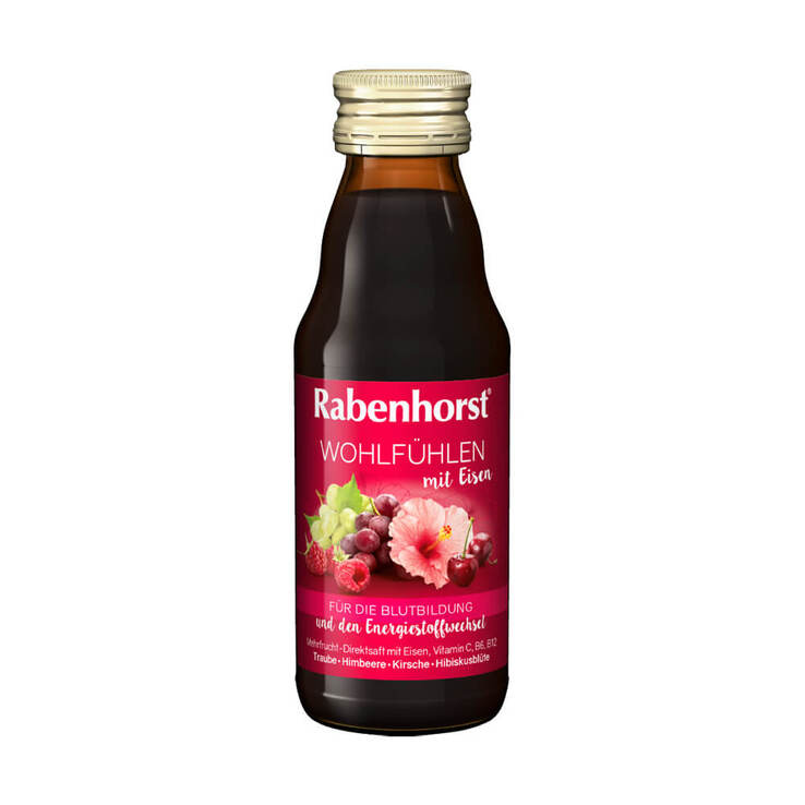 Rabenhorst Wohlfühlen mit Eisen mini Saft, 125 ml