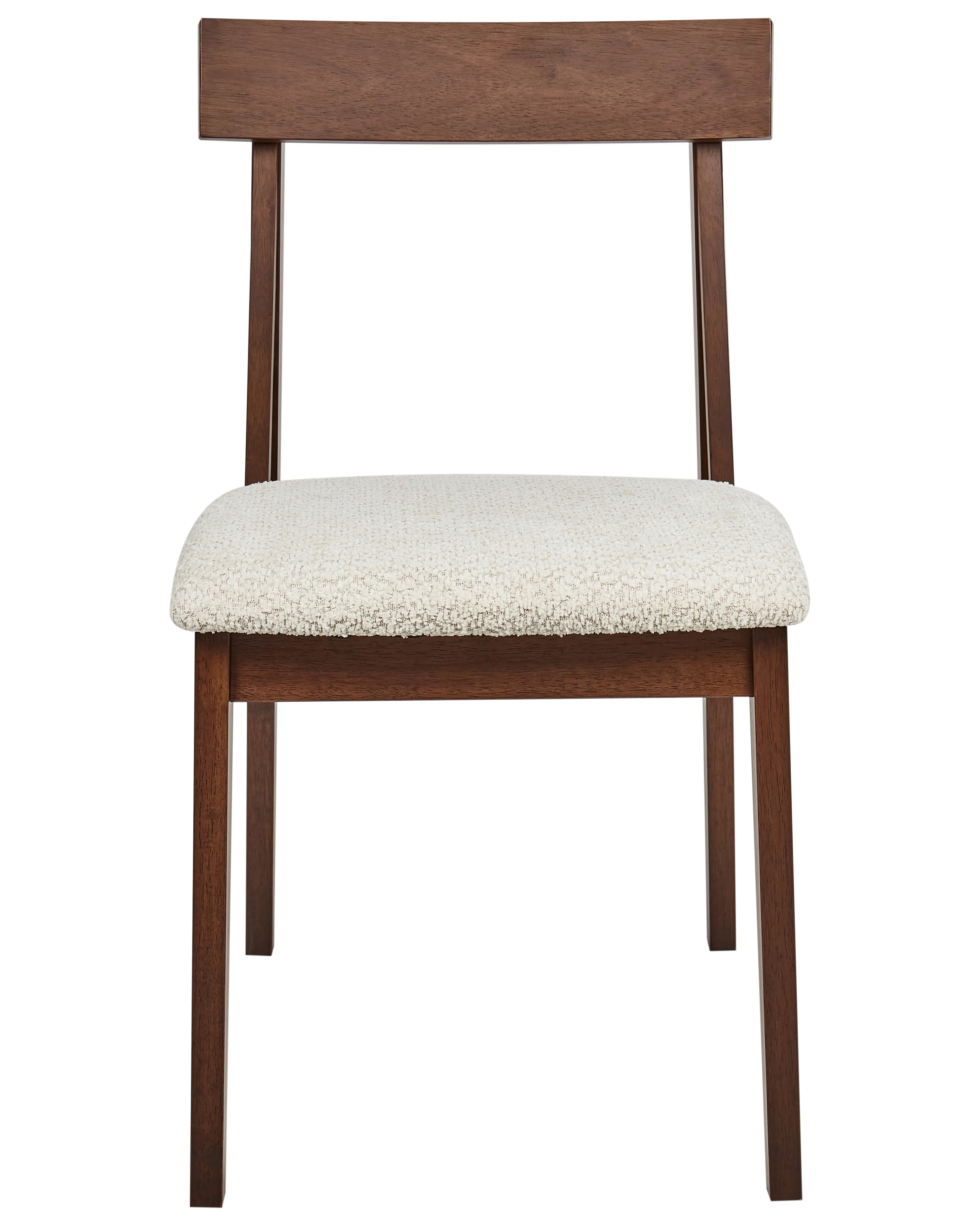 Set van 2 eetkamerstoelen ISLE Hout Bruin/beige