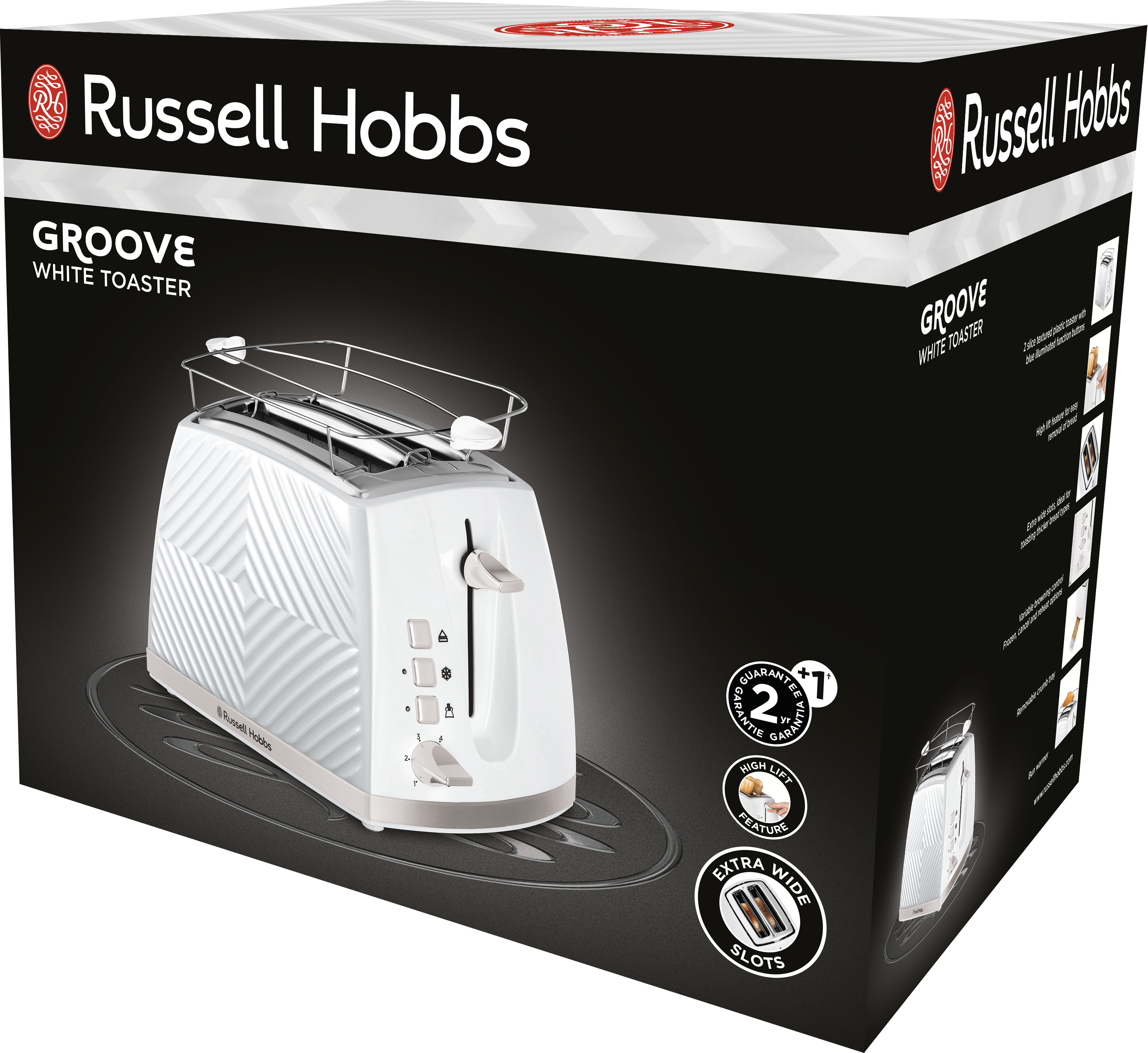 Russell Hobbs  Groove 2S toaster - hvid