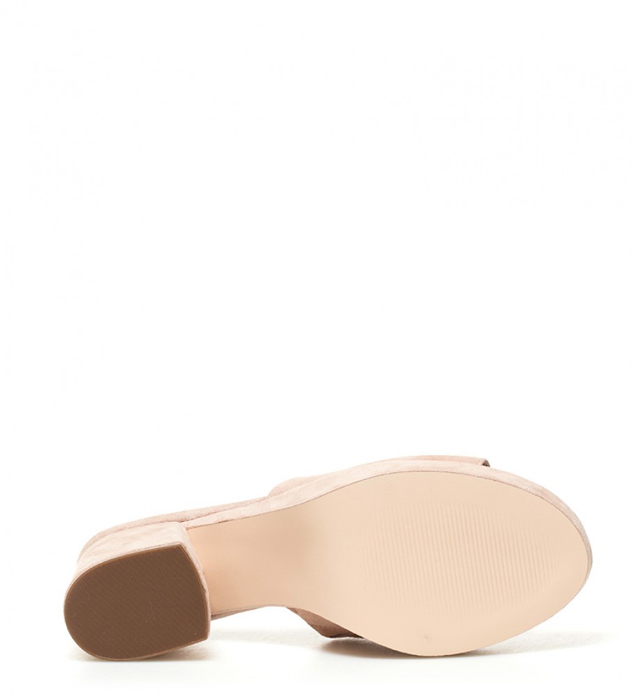 Tamanco Steve Madden Relax em couro rosa - Altura do salto: 9 cm -