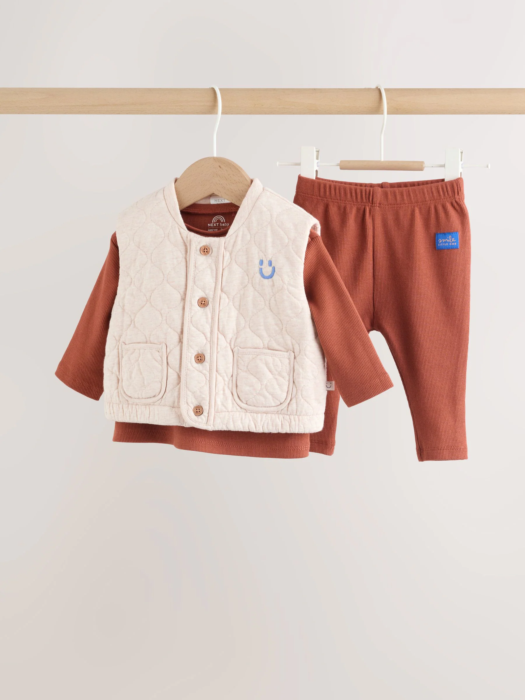 Neutral Faces - Baby Bodywarmer Top en Leggings Set (0mnd-2jr)
