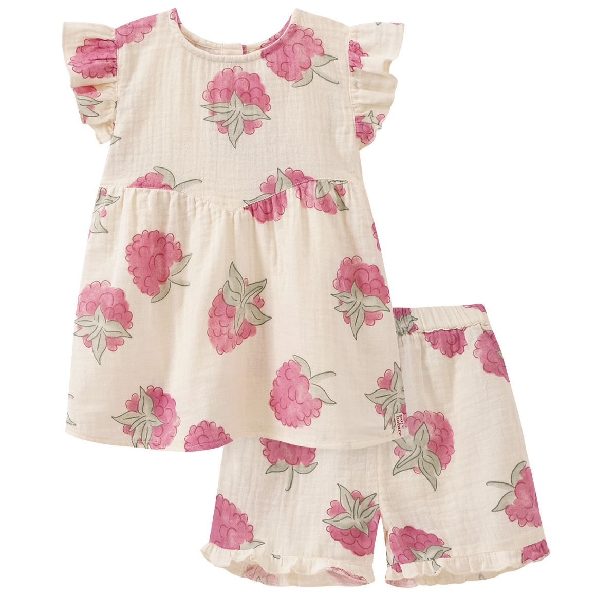Topomini Pure Collection Baby T-Shirt und Shorts im Set creme