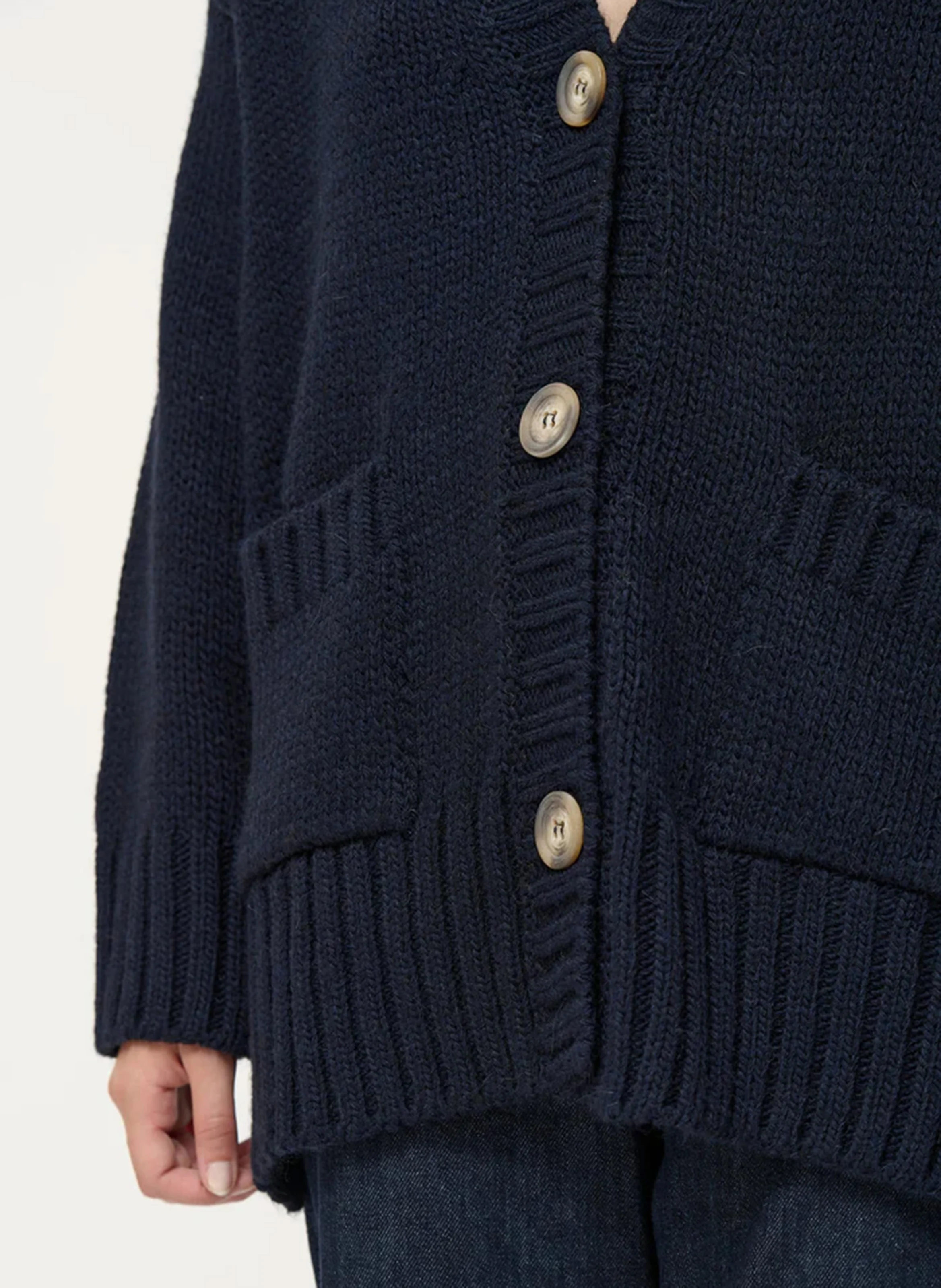 Cardigan col V | Bleu